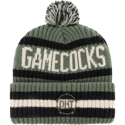 Shop 47 ' Green South Carolina Gamecocks Oht Military Appreciation Bering Cuffed Knit Hat With Pom