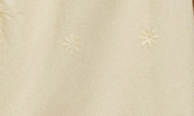 Shop Mango Openwork Detail Empire Waist Button Front Sundress In Vanilla