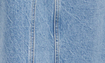 Mango Raw Hem Detail Denim Maxi Skirt In Medium Blue In Medium Blue