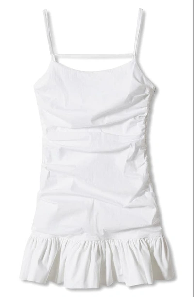 Mango Ruched Straps Dress Off White In Off White