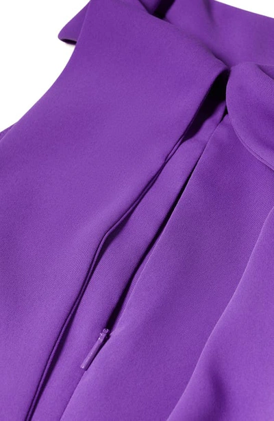 Mango Tie Back Keyhole Cutout Minidress In Medium Purple