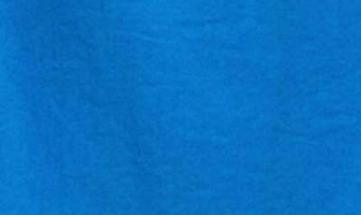 Shop Mango Open Back Halter Neck Linen Blend Minidress In Blue