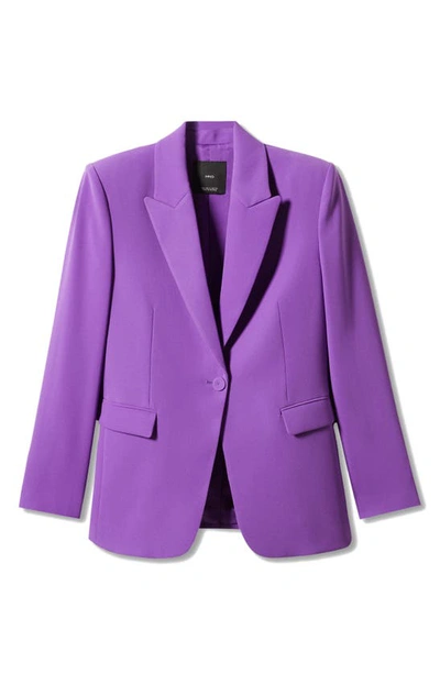 Shop Mango Single Breasted Suit Blazer In Medium Purple