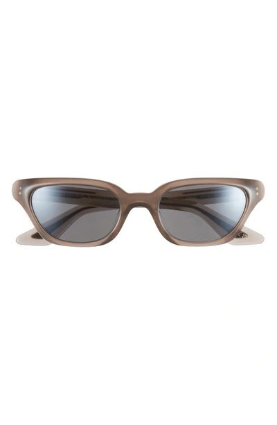 Shop Oliver Peoples X Khaite 1983c 52mm Rectangular Sunglasses In Taupe