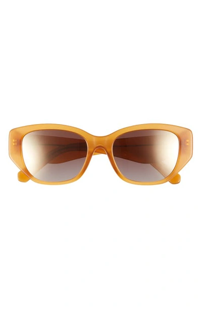 Shop Tory Burch 53mm Rectangular Sunglasses In Brown