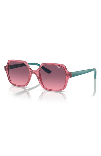 Shop Vogue Kids' 46mm Gradient Square Sunglasses In Transparent Red