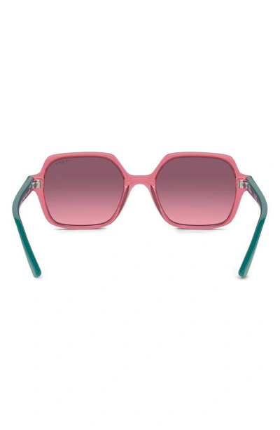 Vogue Kids' 46mm Gradient Square Sunglasses In Transparent Red