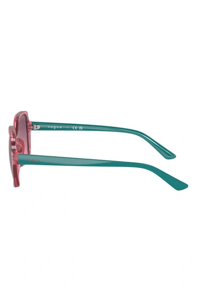 Shop Vogue Kids' 46mm Gradient Square Sunglasses In Transparent Red