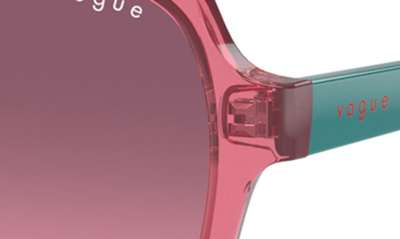 Vogue Kids' 46mm Gradient Square Sunglasses In Transparent Red