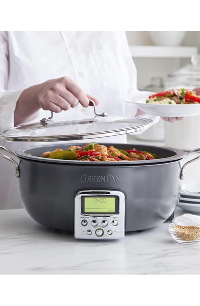 Greenpan 6 Quart Essential Smart Skillet In Graphite