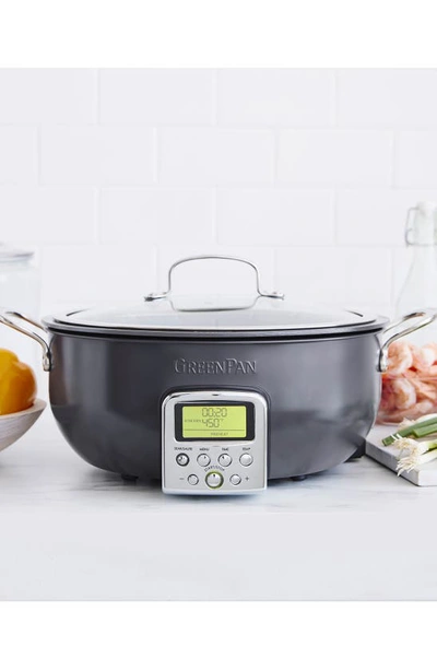 Greenpan 6 Quart Essential Smart Skillet In Graphite