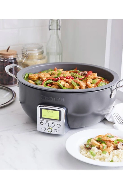 Greenpan 6 Quart Essential Smart Skillet In Graphite