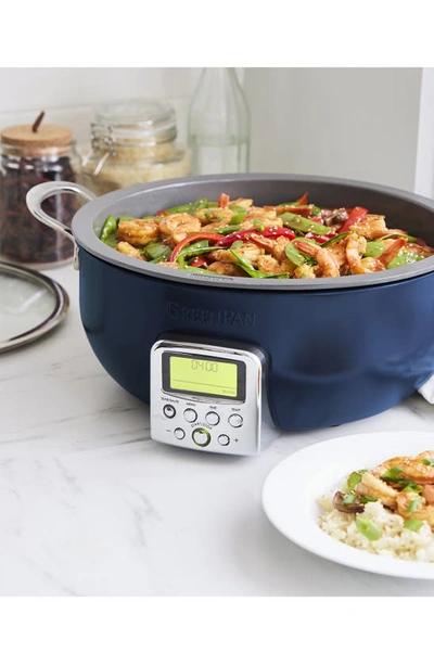 Greenpan 6 Quart Essential Smart Skillet In Graphite