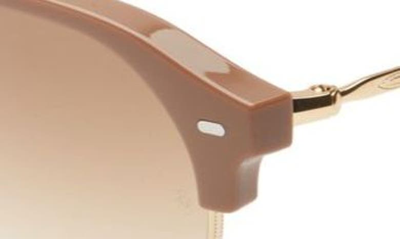 Ray Ban 55mm Gradient Irregular Sunglasses In Brown