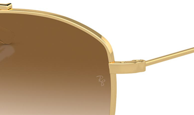 Shop Ray Ban Ray-ban Rb3719 54mm Oval Sunglasses In Gold Flash