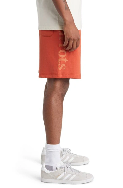 Shop Carrots By Anwar Carrots Wordmark Cotton Logo Graphic Sweat Shorts In Orange