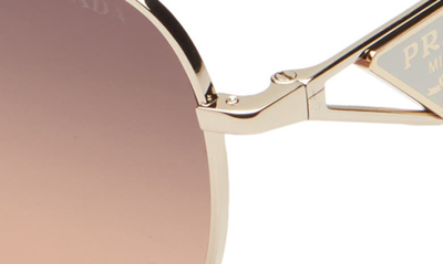 Shop Prada 59mm Square Sunglasses In Pale Gold