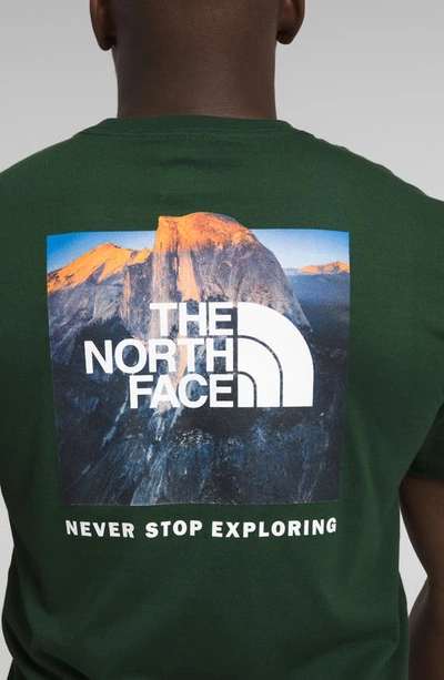 Shop The North Face Box Logo Graphic T-shirt In Pine Needle/photo Real/graphic