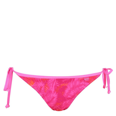 Shop Regatta Womens/ladies Aceana Palm Print Bikini Bottoms In Pink