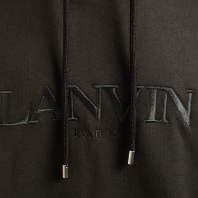 Shop Lanvin Hooded Sweatshirt In Loden