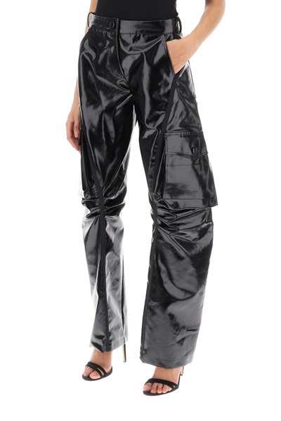 Shop Mvp Wardrobe Montenapoleone Cargo Pants In Nero (black)
