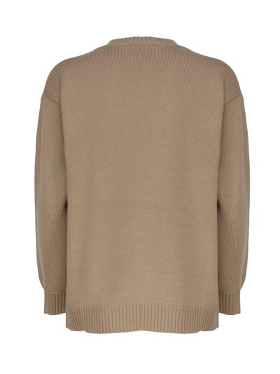 Shop Max Mara Sweater In Wool And Cashmere In Camel