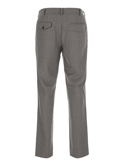 Shop Homme Plus Wool Trousers In Grey