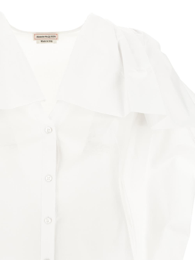 Shop Alexander Mcqueen Flounce Shirt In White