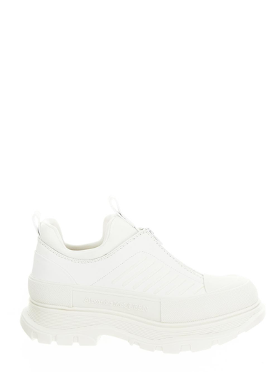 Alexander Mcqueen Tread Slick Moto Low Top Sneaker In White