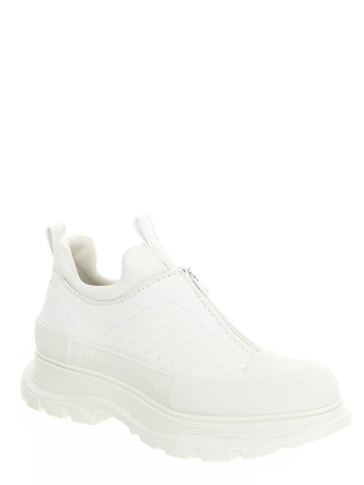 Shop Alexander Mcqueen Moto Tread Slick Sneakers In White