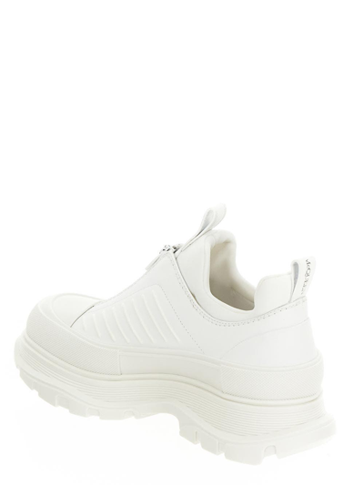 Shop Alexander Mcqueen Moto Tread Slick Sneakers In White