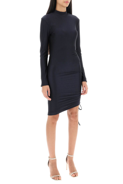 Shop Mvp Wardrobe Marina Short Dress In Lycra In Nero (black)
