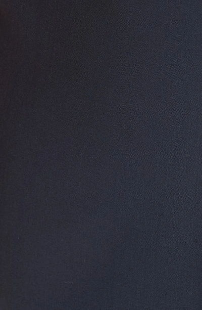 Hugo Boss Tulea Side Zip Tropical Stretch Wool Trousers In Navy