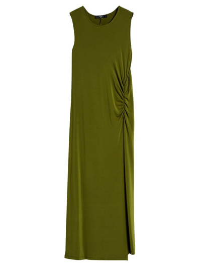 Shop Weekend Max Mara Crewneck Sleeveless Dress In Green