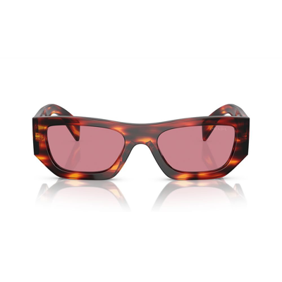 Shop Prada Eyewear Geometric Frame Sunglasses In Multi