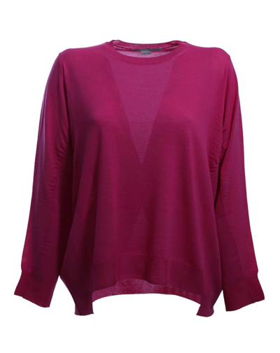 Shop Stella Mccartney Crewneck Knitted Sweater In Purple