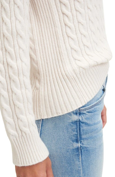 Splendid Billie Cotton & Wool Blend Hooded Sweater In Ivory