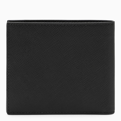 Shop Prada Black Horizontal Wallet With Logo Men In Brown