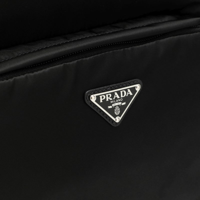 Shop Prada Black Re-nylon Backpack Men In Brown