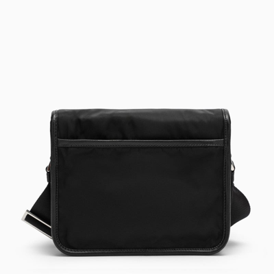 Shop Prada Black Re-nylon Messenger Bag Men In Brown