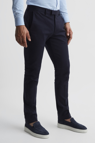 Reiss Navy Slim Fit Chinos In Navy