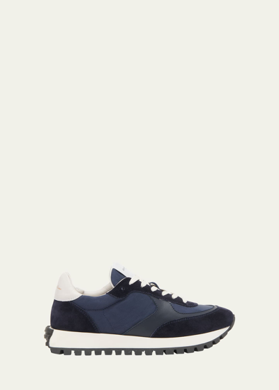 Gianvito Rossi Gravel Panelled Suede Sneakers In Black