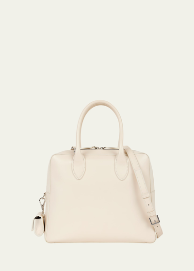Shop We-ar4 The Flight Leather Top-handle Bag In Ivory
