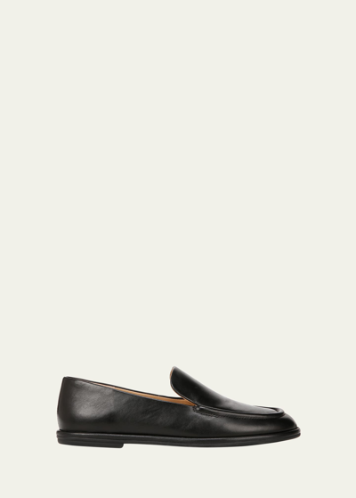 Shop Vince Sloan Lambskin Slip-on Loafers In Black