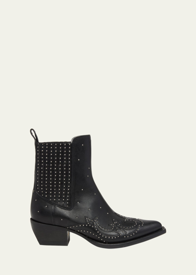 Golden Goose Debbie Beatles Ankle-length Cow Leather Boots In Black