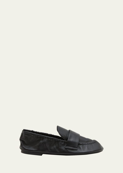 Shop Proenza Schouler Glove Leather Ballerina Loafers In Black