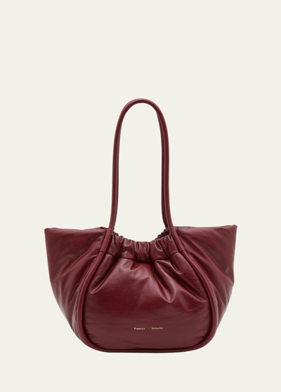 Shop Proenza Schouler Large Puffy Napa Leather Tote Bag In 607 Garnet