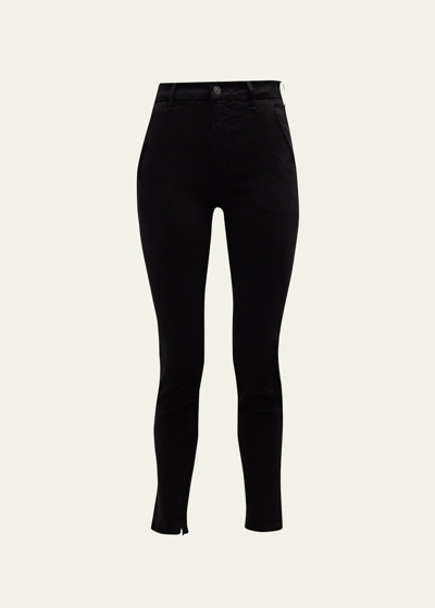 Shop Citizens Of Humanity Jayla Split Skinny Jeans In Plush Black