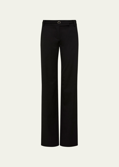 Shop St Agni 90s Paneled Straight-leg Pants In Black