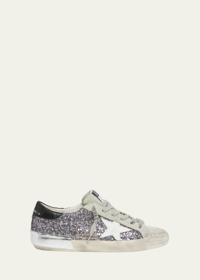 Shop Golden Goose Superstar Glitter Low-top Sneakers In Antracite Ice Whi